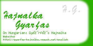 hajnalka gyarfas business card